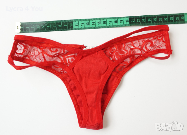 Shein XS/S дамски червени памучни полупрашки, снимка 10 - Бельо - 44789719