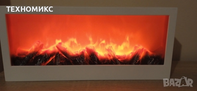 Светеща декоративна камина, ефект на истински пламък, 61x20x10см, снимка 6 - Декорация за дома - 52041713