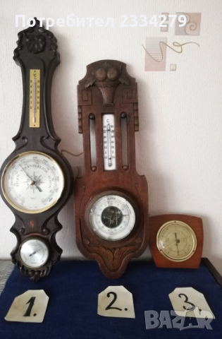 Барометри, измервателни уреди,стари немски.