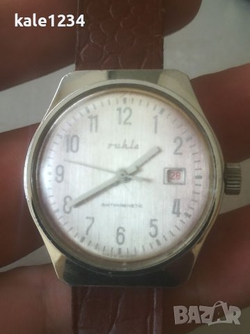 Часовник Ruhla. Made in GDR. Vintage watch. Механичен механизъм. Рухла , снимка 14 - Мъжки - 41825236