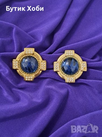 Раритет ! Винтидж обеци/клипси  Louis Feraud, снимка 7 - Антикварни и старинни предмети - 40530859