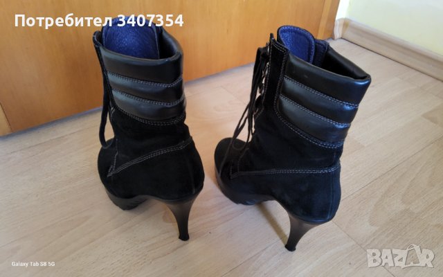 Италиански ботуши тип кубинки, снимка 2 - Дамски ботуши - 42626149