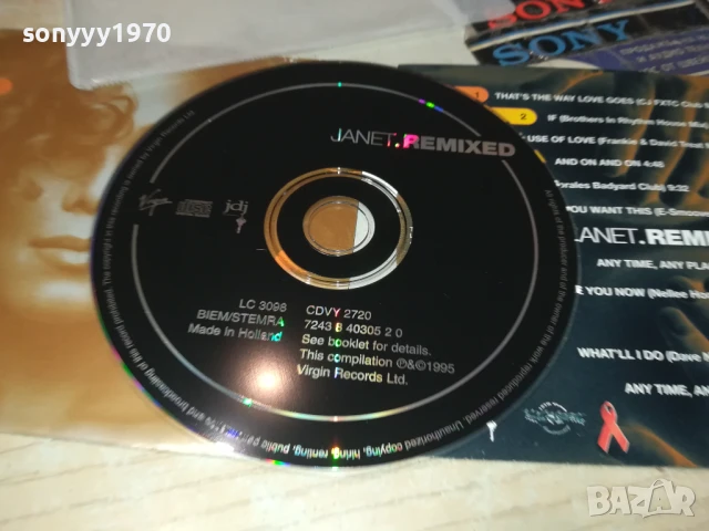 JANET.REMIXED CD-ВНОС GERMANY 0907251919, снимка 10 - CD дискове - 50966242