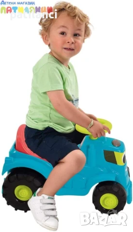 Трактор за яздене и бутане с ремарке и косачка за трева 2 в 1 Ecoiffier 7600004350, снимка 2 - Детски велосипеди, триколки и коли - 50789759