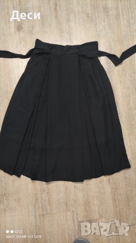 РАЗПРОДАЖБА-черна пола с коланче на H&M, снимка 3 - Поли - 41387056
