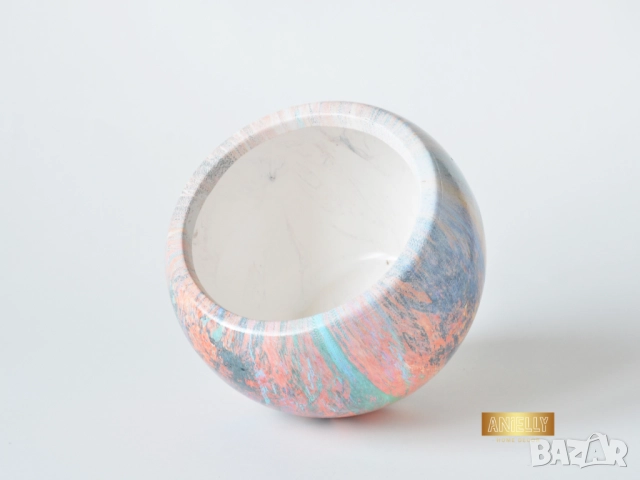 Декоративни Кашпи за Сукуленти и Цветя / Подарък за Нов Дом / Цветни Саксии Изработени от Смола , снимка 17 - Саксии и кашпи - 52412648