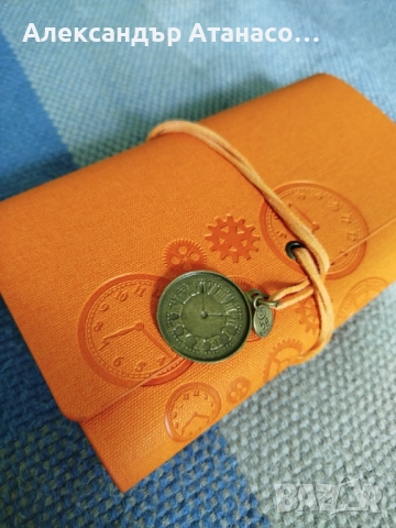 Тетрадка от изкуствена кожа, празни страници, 12x18.6 см, нова, снимка 3 - Ученически пособия, канцеларски материали - 52110554