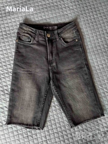 Дамски дънкови панталонки с висока талия от 99% памук размер 32