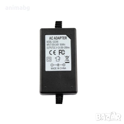 ANIMABG Адаптер с регулируемо напрежение, 3V-12V, 2A, 24W, снимка 5 - Друга електроника - 42741074
