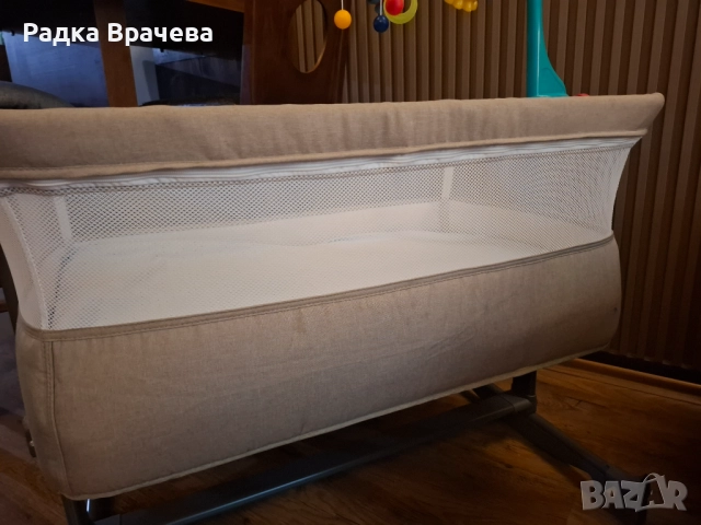 Бебешка кошара с подвижна стена Cangaroo - Always Together, бежова, снимка 4 - Кошарки - 52495146