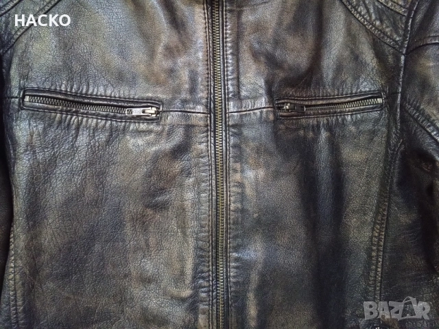 КОЖЕНО Якe Размер 4XL 100% Оригинално Внос от Англия, снимка 4 - Якета - 52001684