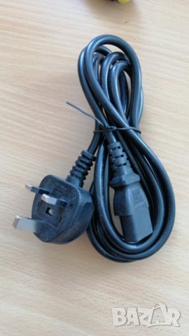 C13-UK plug power cable - компютърен кабел UK английски стандарт, снимка 2 - Кабели и адаптери - 41828051