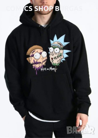 Суичър унисекс без цип RICK and MORTY, снимка 6 - Суичъри - 34690748