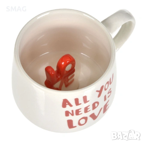 Керамична чаша 3D Love „All You Need is Love“ 370 мл_1251181, снимка 2 - Чаши - 53415807
