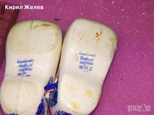 МИНИАТЮРНИ ХОЛАНДСКИ ПОРЦЕЛАНОВИ ОБУВЧИЦИ САБО РЪЧНА ИЗРАБОТКА МАРКИРОВКА СУВЕНИР НИДЕРЛАНДИЯ 12241, снимка 6 - Колекции - 44184689