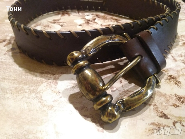 ATRIUM Оригинал Винтидж Нов Дамски Италиански Колан от Естествена Кожа 100см, снимка 14 - Колани - 52656898