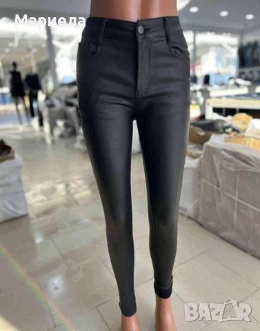 Кожен панталон с лека вата  , снимка 1