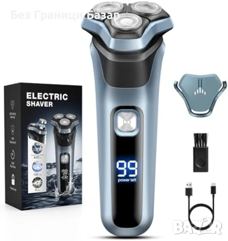 Нова Електрическа самобръсначка за мъже 3 остриета LED дисплей IPX7