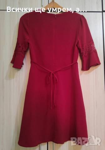Червена рокля с етикет, снимка 2 - Рокли - 51482349