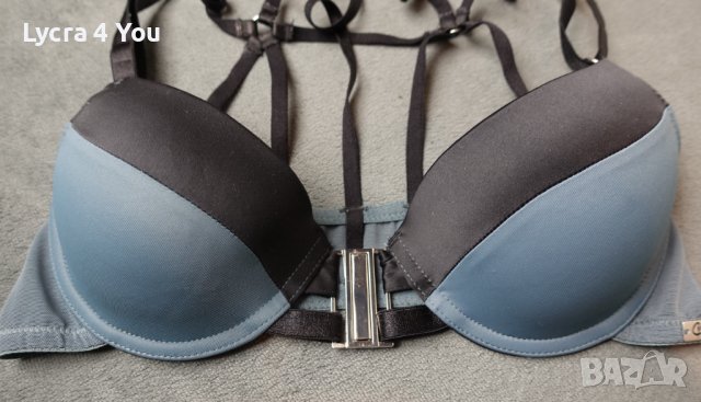 Cybele 70A сутиен в сиво и черно с предно закопчаване, снимка 8 - Бельо - 41377344