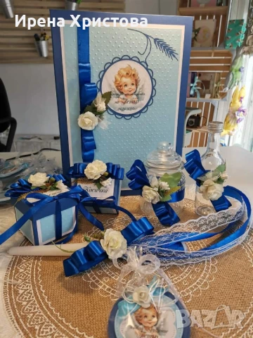 Комплект за кръщене, снимка 3 - Декорация - 51235803