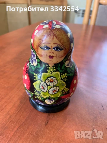 МАТРЬОШКА МАТРЬОШКИ КУКЛА ДЪРВО СТАРИННА-7 БРОЯ, снимка 2 - Други ценни предмети - 50504513
