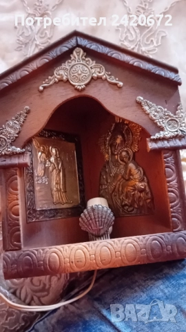 иконостас трептих, снимка 5 - Антикварни и старинни предмети - 52094978