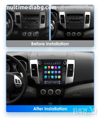 Mitsubishi Outlander XI 2 2008 - 2013 9.7 Мултимедия Навигация Android, снимка 3 - Аксесоари и консумативи - 50065763