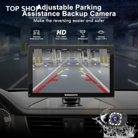 Безжичен Carplay сензорен екран с резервна камера - преносим Carplay и Android Auto стерео, снимка 4 - Аксесоари и консумативи - 48771507