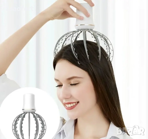 🐙 Електрически Масажор "Baby-Octopus" за Глава – Вибрация, Релаксация и Облекчаване на Умора, снимка 2 - Масажори - 52791735