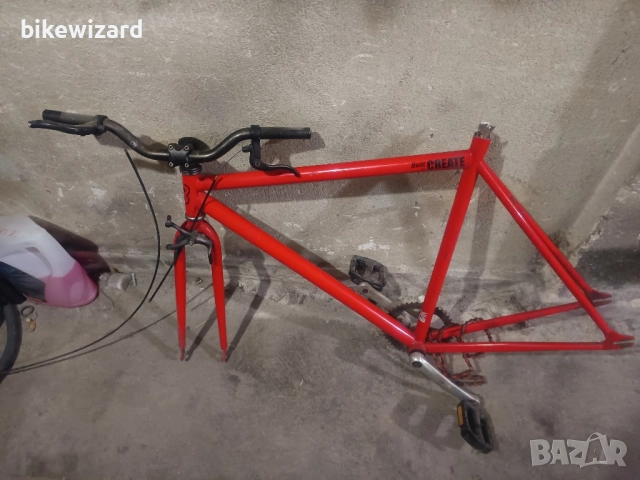 Create 28 цола рамка+вилка и курбели за Fixie/Single Speed ЧЕТЕТЕ ОПИСАНИЕТО, снимка 2 - Части за велосипеди - 52055163