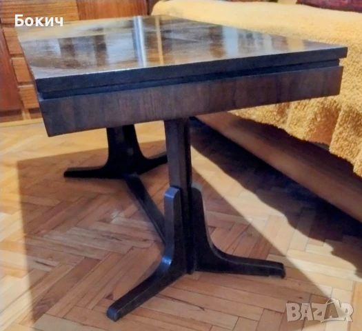 Използвана холна маса 120х60х55 см, разтегателна, цвят венге, лак