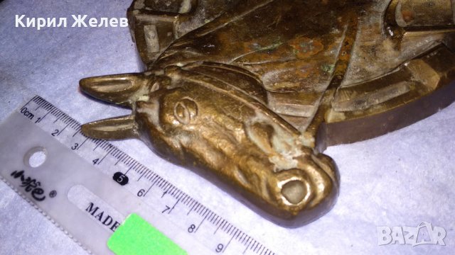 Стар ЧУГУНЕН ФИГУРАЛЕН БРОНЗИРАН АРТ ПЕПЕЛНИК за ПУРИ с ЩЕМПЕЛ "ПД" - Петко Денев ГАБРОВО КОН 33938, снимка 10 - Антикварни и старинни предмети - 38927419