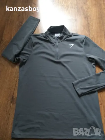 Gymshark Arrival 1/4 Zip Pullover - страхотна фитнес блуза М КАТО НОВА 100% оригинал точни размери д, снимка 6 - Спортни дрехи, екипи - 48146289