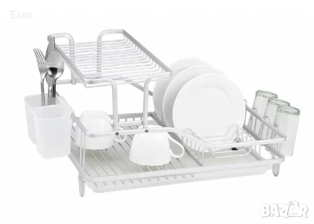 Сушилник за съдове с 2 нива и включена тава, снимка 7 - Сушилници - 48642193