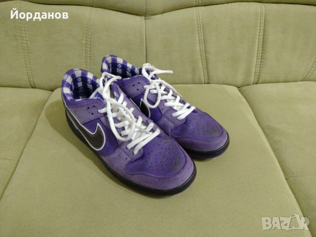 оригинални кецове Nike SB Dunk Purple Lobster , снимка 12 - Кецове - 53521928
