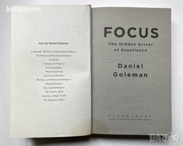 Focus: The Hidden Driver of Excellence Daniel Goleman Книга направление Приложна психология, Бизнес , снимка 3 - Специализирана литература - 41590361