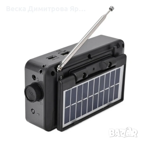 Соларно портативно радио JOC H6108REC-S с Bluetooth, FM радио и MP3 плеър, снимка 7 - Радиокасетофони, транзистори - 53783220