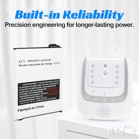 Нова Батерия 1100mAh 3.7V за Philips Avent V-Tech SCD530/SCD535/SCD536, снимка 4 - Друга електроника - 53566924