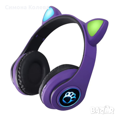 ✨Светещи Bluetooth Слушалки CATS, снимка 5 - Слушалки и портативни колонки - 36361369