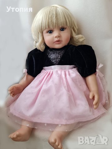  Реалистична кукла дете 55 см, отлична!, снимка 2 - Кукли - 44295253
