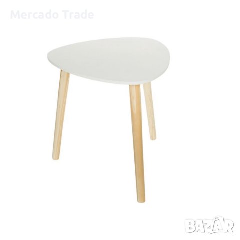 Декоративна помощна маса Mercado Trade, Триъгълна, Бяла, 38,5х38,5х39, снимка 3 - Декорация за дома - 44413106