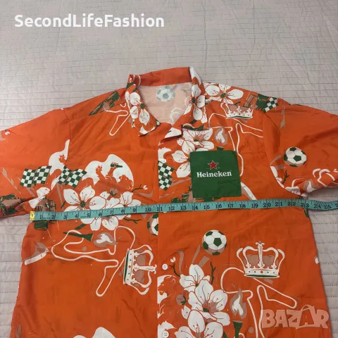 Хайникен мъжка хавайска риза размер L/XL Формула 1 Heineken , снимка 2 - Ризи - 55816803