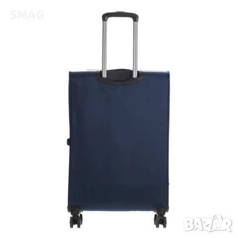 Куфар с колелца за пътуване, тъмносин с външни отделения, 111 л._1239392, снимка 4 - Куфари - 52277634