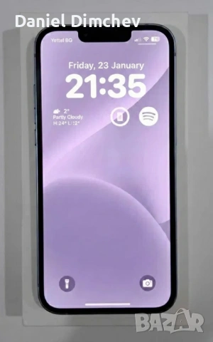 IPhone 14 Blue - 128GB, 6GB RAM (100% - Battery Health), снимка 2 - Apple iPhone - 53324458