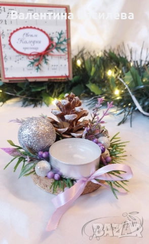 Ръчно изработени коледни свещници, снимка 8 - Декорация за дома - 52182595
