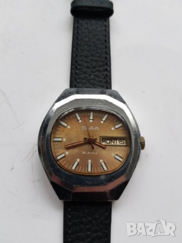 Стар мъжки механичен часовник Slava 26 jewels, снимка 2 - Антикварни и старинни предмети - 39242520