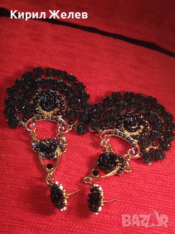 ПОЗЛАТЕНИ ФЛОРАЛНИ ВИНТИДЖ ОБЕЦИ ВЕЧЕРНИ 18952, снимка 11 - Обеци - 36470424