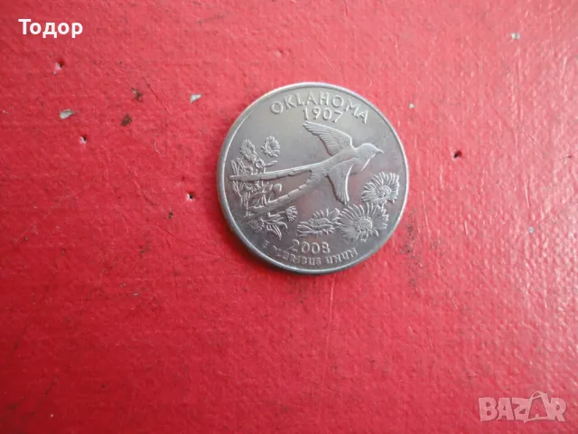 Четвърт долар Quarter Dollar 2008, снимка 4 - Нумизматика и бонистика - 48425774