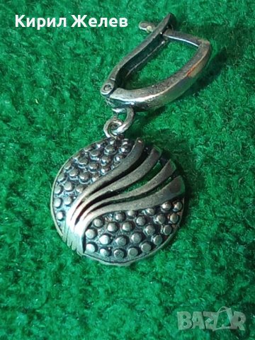 СТИЛНО АРТ ОРНАМЕНТИРАНА АНГЛИЙСКА ОБЕЦА СРЕБРО 925 БИЖУТЕРСКА РЪЧНА ИЗРАБОТКА 38246, снимка 3 - Обеци - 40940790